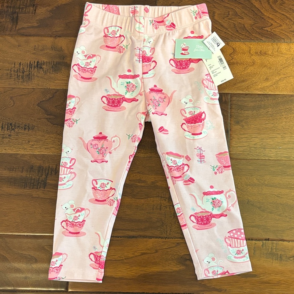 Gymboree Pink Tea Cup leggings